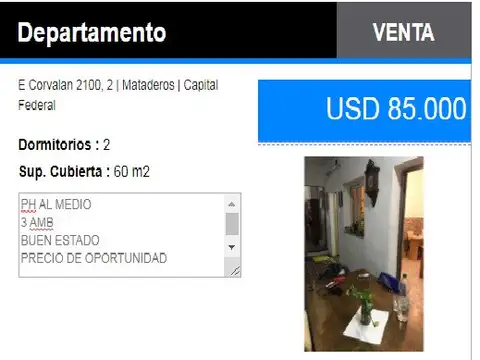 PH INTERNO EXCELENTE ESTADO DE CONSERVACIÓN