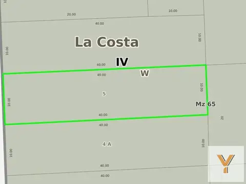 Terreno en Venta 40  mts Fondo
