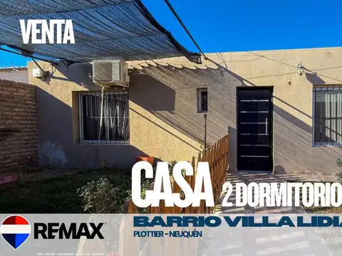 VENTA CASA 2 DORM + GALPÓN - VILLA LIDIA PLOTTIER.