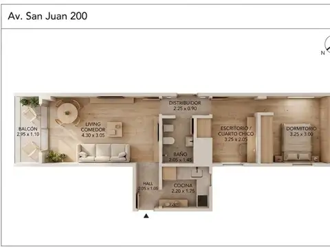 Departamento en Venta de 2 dormitorios