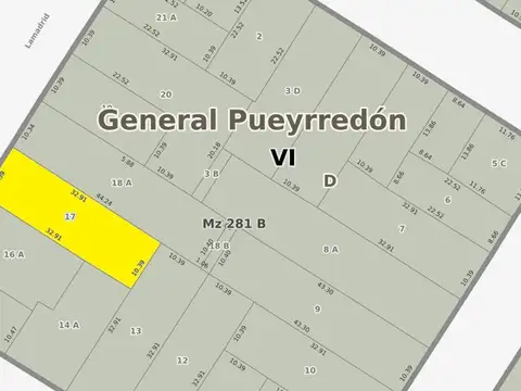 Lote en venta - Lamadrid 2900