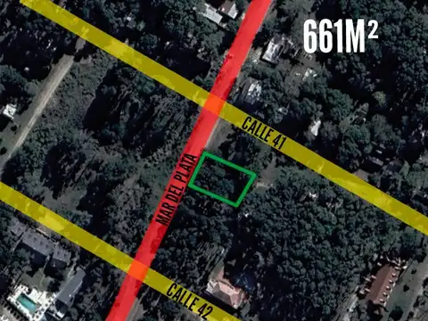 Terreno venta -661mts2 totales- Mar Azul