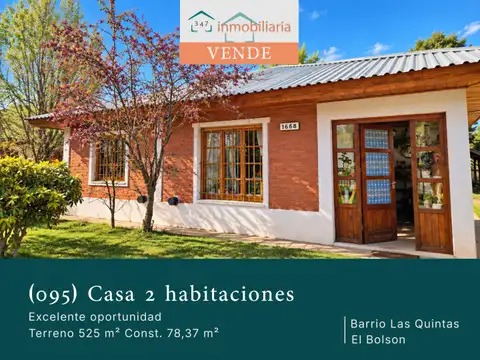 (095) El Bolsón, Barrio Las Quintas, Casa 2 habitaciones