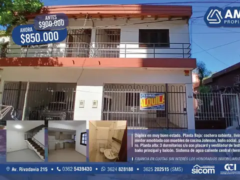 CASAS - DUPLEX - VILLA CENTRAL NORTE, RESISTENCIA