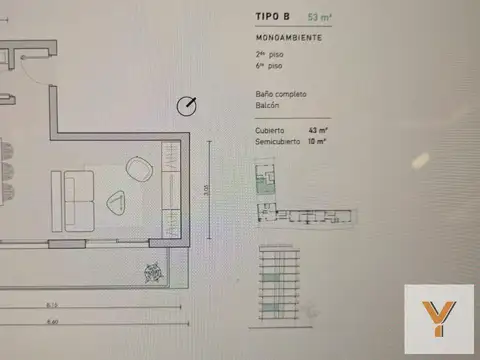 Departamento en Venta de 1 dormitorio