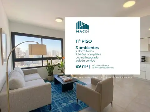 Excelente Departamento 3 ambientes a estrenar en Venta en Boedo