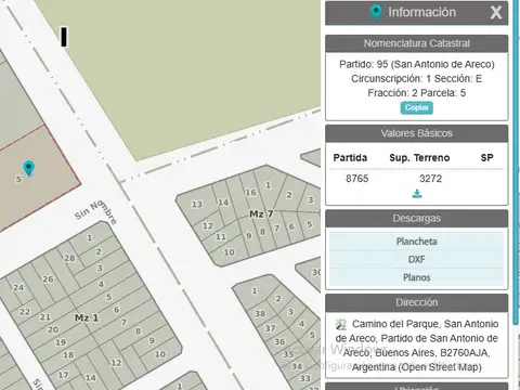 Terreno en Venta en San Antonio de Areco, USD 70.000