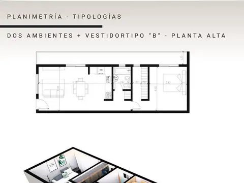 Departamento en Venta de 2 ambientes