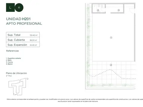 Departamento en Pozo Apto Prof. 2 Cocheras Parque Leloir