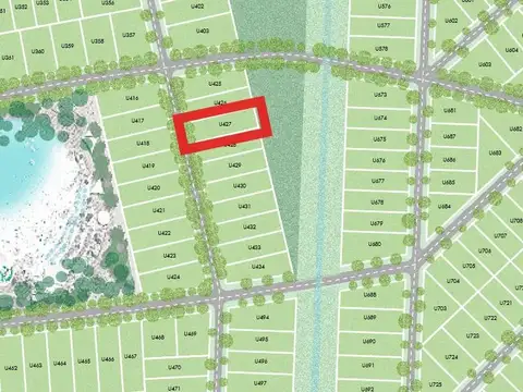Barrio VIDA LAGOON. Lote 427 y 723. Frente Sur. A metros de ingreso principal