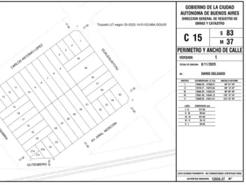 Terreno en Venta de 206,0 m2