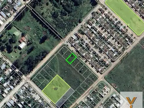 Terreno en Venta 25  mts Fondo