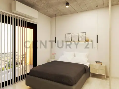 Departamento monoambiente con balcon al frente