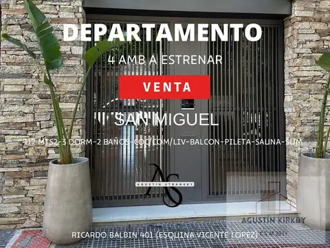 Departamento 4 ambientes de CATEGORIA en SAN MIGUEL