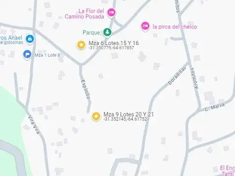 Espinillo Mz 9 Lote 21 de Barrio Alto el Durazno, Tanti