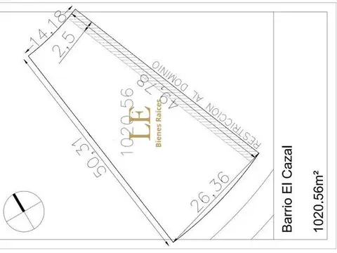 Terreno en Venta 25  mts Frente