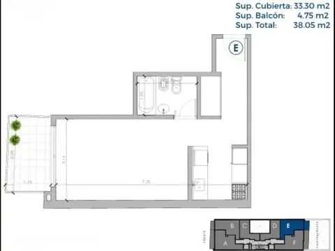 Departamento en Venta de Monoambiente