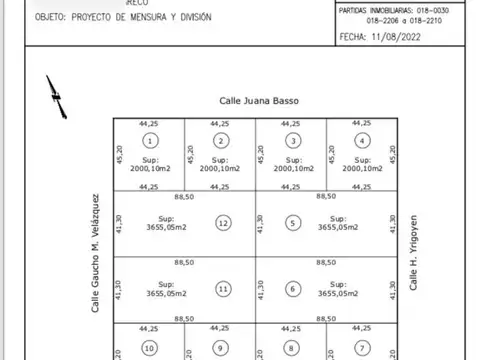 CARMEN DE ARECO - LOTEO RESIDENCIAL 3000M