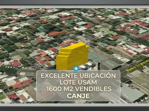 LOTE EN VENTA USAM 1600 M2 VENDIBLES CANJE