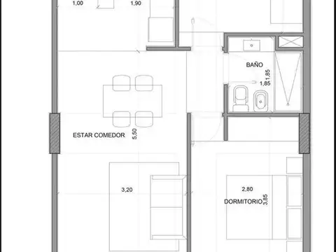 Departamento en Alquiler de 3 ambientes
