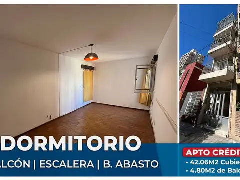 VENTA DEPTO 1 DORMITORIO B. ABASTO POR ESCALERAS