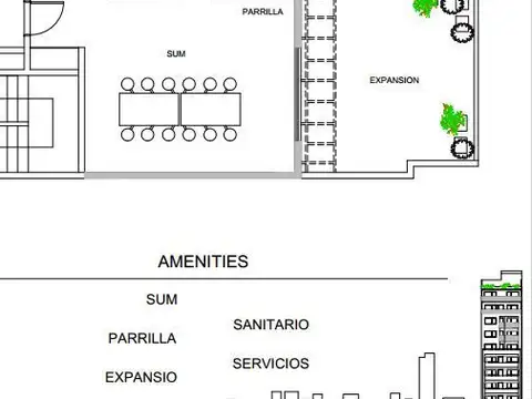 Departamento 2 ambientes con 1 baño