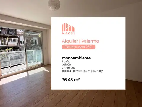 Excelente Dpto. en Alquiler en edificio con amenities.