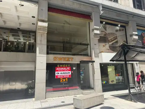 Alquiler de local en microcentro de 98 m2 a metros de Florida, apto varios destinos, sin tiraje.