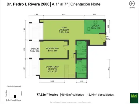 Departamento en Venta de 3 ambientes