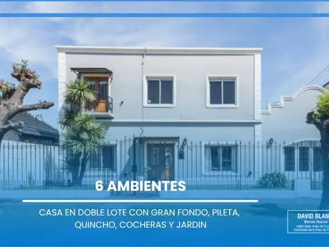 casa, burzaco, centro, estacion, pileta, parque, fondo, quincho, cochera