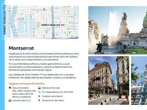 Departamento en Venta en Monserrat, USD 145.643