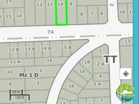 Terreno en Venta 12,99  mts Frente