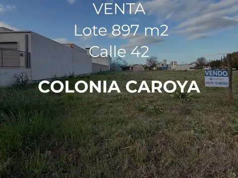 VENTA-LOTE 897M2- COLONIA CAROYA