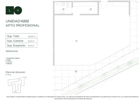 Departamento en Venta de 2 ambientes