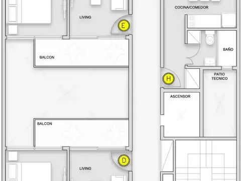 DEPARTAMENTO venta 2 AMBIENTES 45 metros POZO