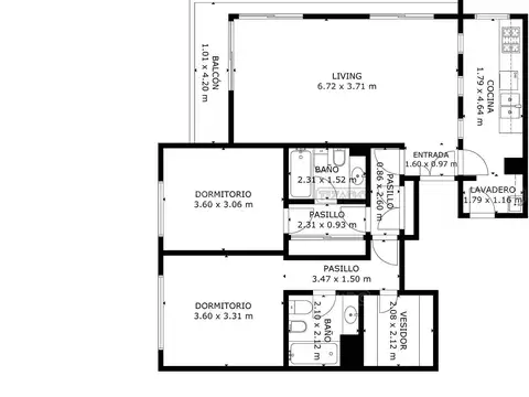 Departamento en Venta de 2 dormitorios