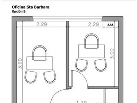 Oficina en Venta en Santa Barbara, USD 90.000
