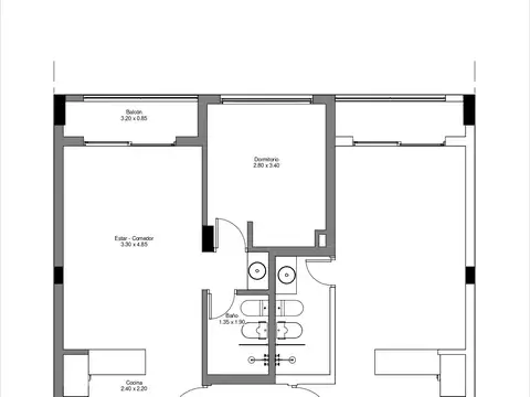 Departamento en Venta de 2 ambientes