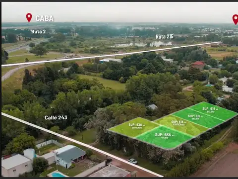 Lote de 656 m2 en venta calle 244 esquina 46