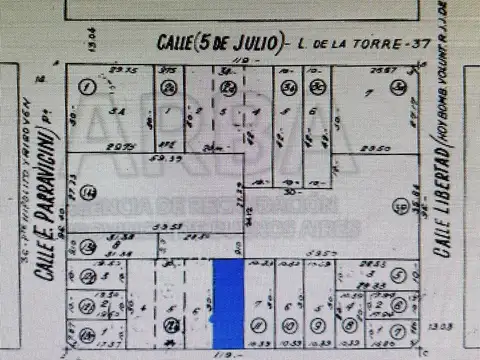 Terreno en Venta 10  mts Frente