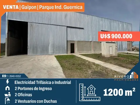 Galpón en venta de 1800m2 ubicado en Guernica