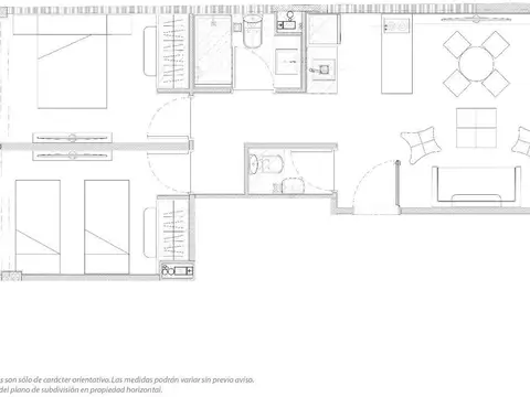 Departamento 3 ambientes con 1 baño