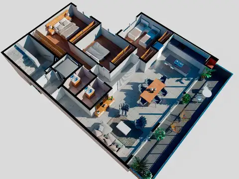 VENTA - Departamento monoambiente con patio - Barrio Martin, Rosario.