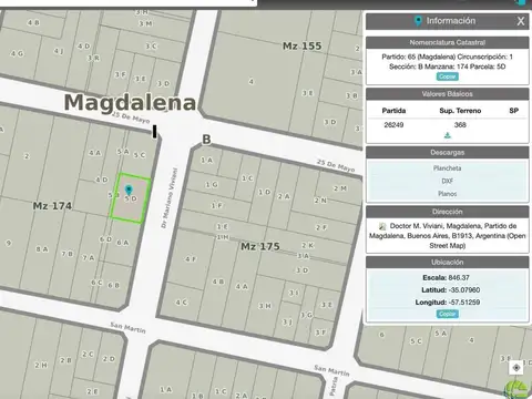 Dr.Mariano viviani e/ san Martin y 25 de Mayo 100