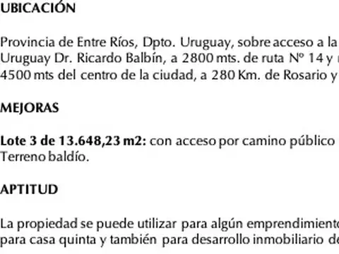 1,36 has C del Uruguay