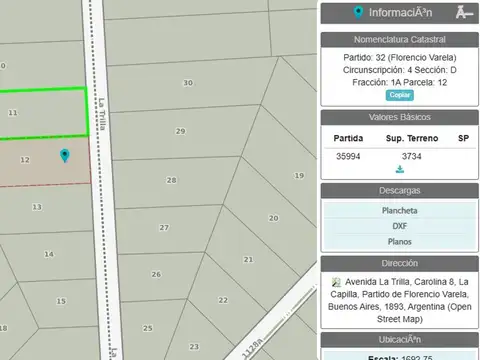 Avenida La Trilla y calle 1620