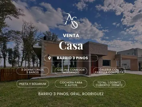 Casa en barrio cerrado sustentable en General Rodriguez