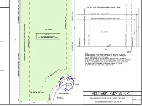 Terreno en Venta 38  mts Fondo