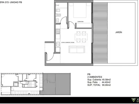 Departamento en Venta de 2 ambientes