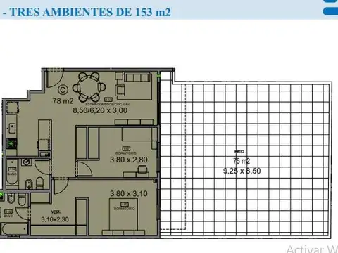 Departamento en Venta de 1 dormitorio